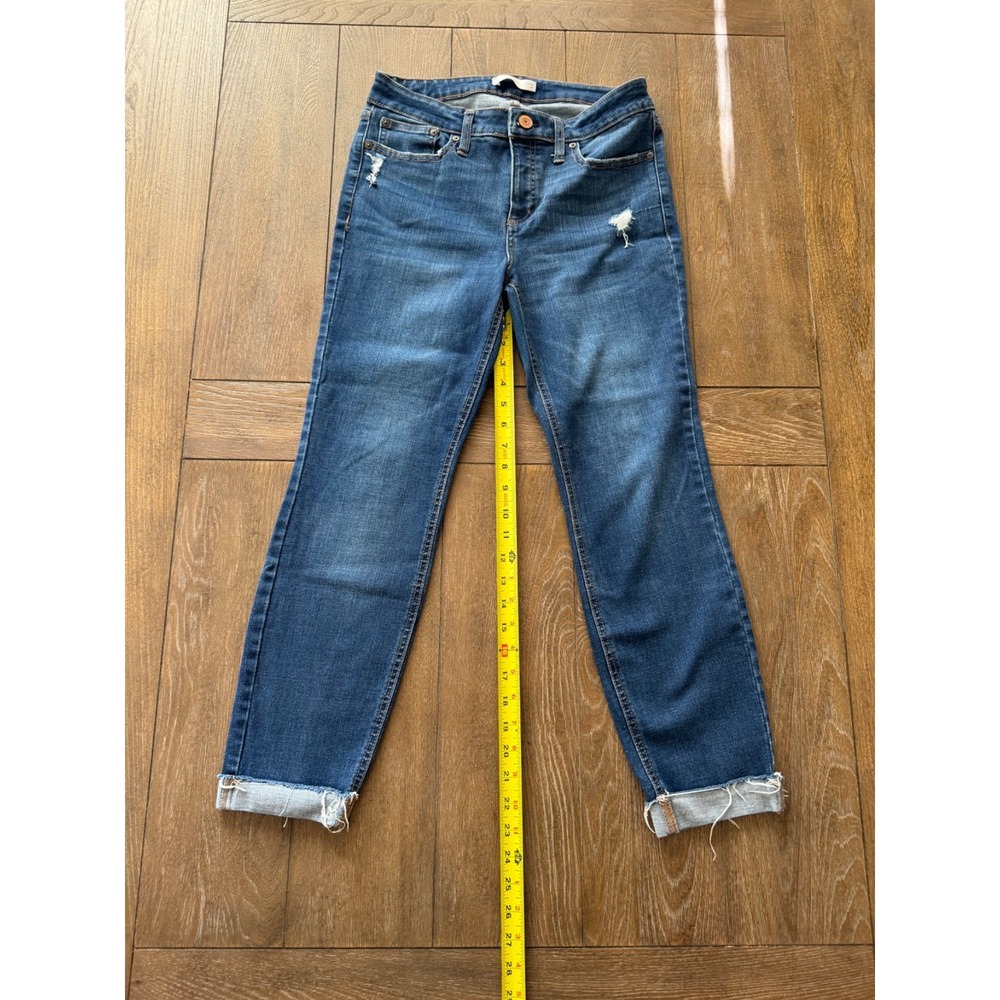 SOHO New York & Company Boyfriend Jeans Womens Size 8 Distressed Blue Denim - Picture 5 of 10
